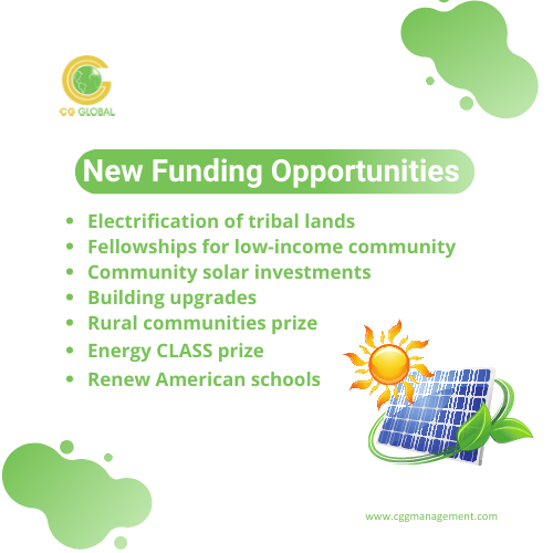 New funding opportunities by DOE